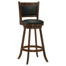 Load image into Gallery viewer, Swivel Stool With Upholstered Seat (Set of 2) - Black / Brown