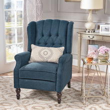 Load image into Gallery viewer, Armchair Recliner With Pushback Mechanism And Wingback Design