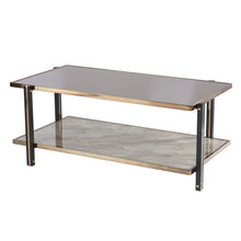 Load image into Gallery viewer, Mirrored Metal Rectangular Mirrored Coffee Table - Champagne