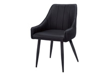 Load image into Gallery viewer, Tufted Faux Leather Dining Arm Chairs (Set of 2) - Black