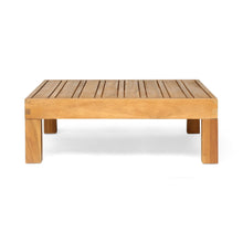 Load image into Gallery viewer, Mythical - Square Outdoor Coffee Table With Frame And Slat Top - Teak