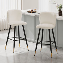 Load image into Gallery viewer, Modern Style Barstool, Tipped Ends, Suitable For Various Decoration Styles - White