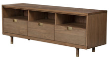 Load image into Gallery viewer, Solid Wood Open Shelving TV Stand - Sand