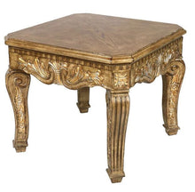 Load image into Gallery viewer, Golden Wood Square End Table - Gold / Brown