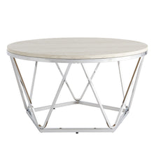 Load image into Gallery viewer, Manufactured Wood And Metal Round Coffee Table - Silver