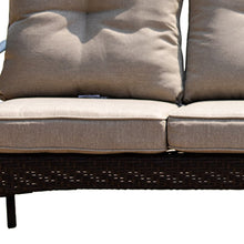 Load image into Gallery viewer, Polyester Blend Settee With Black Legs - Beige
