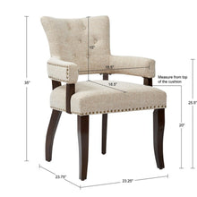 Load image into Gallery viewer, Brooklyn - Dining Arm Chair With Button Tufted Back (Set of 2) - Cream