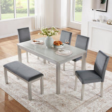 Load image into Gallery viewer, Dining Table Set, Table With A Rectangular Table And Upholstered Chairs