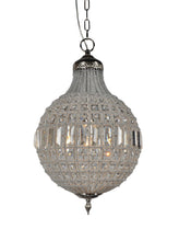 Load image into Gallery viewer, Unique Statement Metal Crystal Glass Chandelier With Shades - Silver