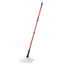 Load image into Gallery viewer, Ultra Fine Fiber Twist Mop With 57.5 Inch Long Handle For Dry And Wet Floor Cleaning - Red