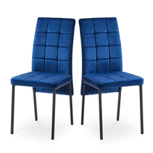 Load image into Gallery viewer, High Back Nordic Dining Chair Modern Fabric Chair With Legs (Set of 2)