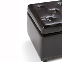 Load image into Gallery viewer, Hamilton - Storage Ottoman - Coffee Brown