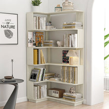 Load image into Gallery viewer, L-Shaped Design Corner Bookshelf