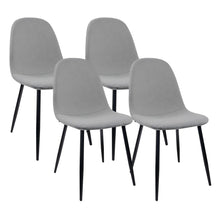 Load image into Gallery viewer, Modern Accent Dining Chairs Upholstered Seat, Metal Legs (Set of 4)