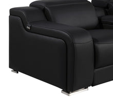 Load image into Gallery viewer, Italian Leather Power Reclining U Shaped Twelve Piece Corner Sectional With Console - Black