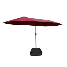 Load image into Gallery viewer, Double- Sided Outdoor Market Umbrella With Lights And Base