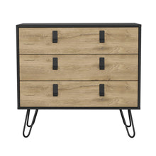 Load image into Gallery viewer, Three Drawer Dresser - Natural / Black