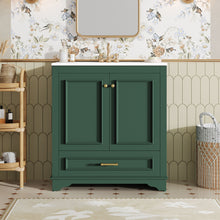 Load image into Gallery viewer, Bathroom Vanity With Sink, Cabinet & 2 Soft Closing Doors & Adjustable Shelf