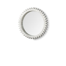Load image into Gallery viewer, 35" Abstract Framed Accent Mirror - White