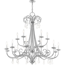 Load image into Gallery viewer, 41" Multi Light Dimmable Chandelier With Shades - Silver