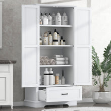 Load image into Gallery viewer, Tall Bathroom Storage Cabinet With 2 Doors And 2 Drawer, Adjustable Shelf - White