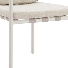 Load image into Gallery viewer, Slipcovered Aluminum Partially Open Back Dining Arm Chairs (Set of 2) - Beige / White
