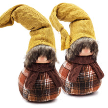 Load image into Gallery viewer, Gnomes Decorations, For Fall Thanksgiving Table Decorations (Set of 2) - Brown / Yellow