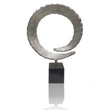 Load image into Gallery viewer, Marble Tabletop Sculpture (354695) - Black / Silver