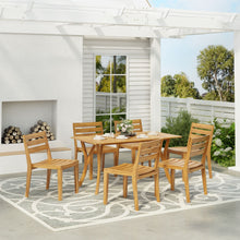 Load image into Gallery viewer, Outdoor 7 Piece Dining Set With Rectangular Table - Teak