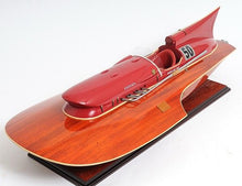 Load image into Gallery viewer, Hand Painted Ferrari Hydroplane Large Model Boat - Brown