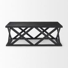 Load image into Gallery viewer, 48" Solid Wood Geo Frame Coffee Table - Black