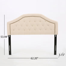 Load image into Gallery viewer, Queen & Full Size Headboard With Diamond Tufting And Nailhead Trim - Beige