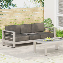 Load image into Gallery viewer, Cape Coral - Modern 3 Seater Sofa With Metal Tray