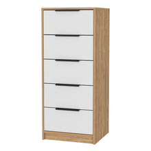 Load image into Gallery viewer, Five Drawer Standard Chest - White / Natural