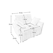 Load image into Gallery viewer, Modern Ergonomic Single Seater Sofa With High Resilience Cushions