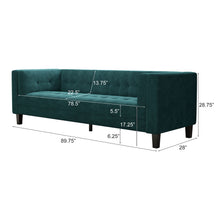 Load image into Gallery viewer, 3 Seater Upholstered Tufted Sofa