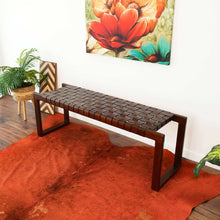Load image into Gallery viewer, Christina - Bench - Cognac / Dark Brown / Tan