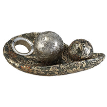 Load image into Gallery viewer, Poly Decorative Bowl With Orbs - Green / Silver