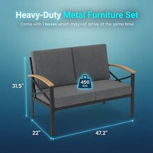 Load image into Gallery viewer, Outdoor Loveseat With Washable Cushions
