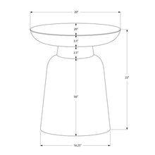 Load image into Gallery viewer, Drum Accent Side Table, Hammered Texture