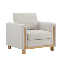 Load image into Gallery viewer, Harmonia - Classic Fabric Upholstered Armchair With Rubber Wood Frame