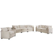 Load image into Gallery viewer, Elegant Oversized Sectional Sofa Set With Deep Seats And Flexible Layout