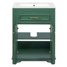 Load image into Gallery viewer, Bathroom Vanity With Integrated Sink, 2 Door Cabinet With Tip Out Drawer, Rectangular Design