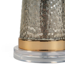 Load image into Gallery viewer, 32" Metallic Glass LED Table Lamp With Drum Shade - Beige / Silver / Gold