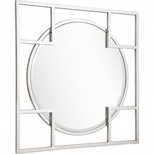 Load image into Gallery viewer, 33" Square Metal Framed Accent Mirror - Silver