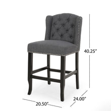 Load image into Gallery viewer, Vienna - Fabric Tufted Counter Stool With Nailhead Accents (Set of 2)