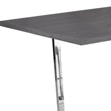 Load image into Gallery viewer, 59" Metal Sled Base Dining Table - Gray / Silver