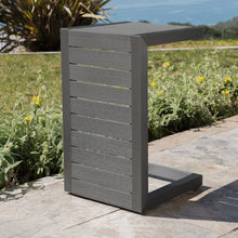 Load image into Gallery viewer, Aluminum Outdoor C - Shaped Side Table For Patio