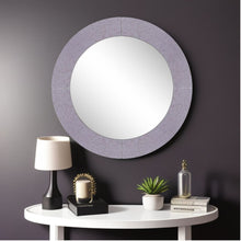 Load image into Gallery viewer, 30" Round Glass Framed Accent Mirror - Gray
