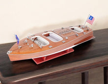 Load image into Gallery viewer, Hand Painted Model Boat Tabletop Sculpture (401867) - Brown